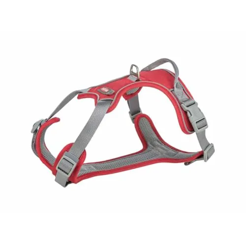 TRIXIE Premium Geschirr Active M-L, 60-75 cm, Rot - Hochwertiges Geschirr für Hunde, optimal für aktive Vierbeiner, robust und bequem. Ideal für Ausflüge und Spaziergänge.