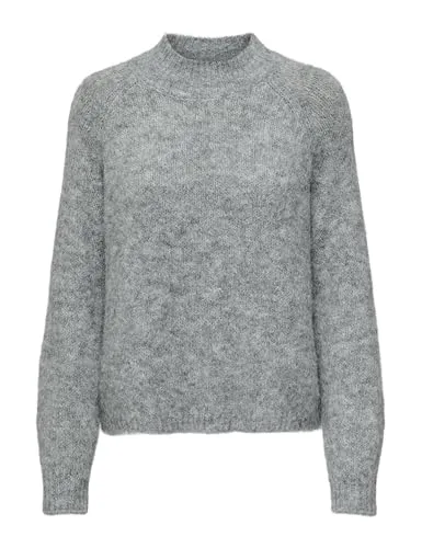 Jacqueline De Yong Damen Jdyzoeylife L/S O-n Ra Pullover KNT Noos Strickjacke, Light Grey Melange, XS - Stylische Strickjacke mit Knopfleiste und Rundhalsausschnitt. Perfekt für lässige Outfits und vielseitig kombinierbar für jede Gelegenheit.