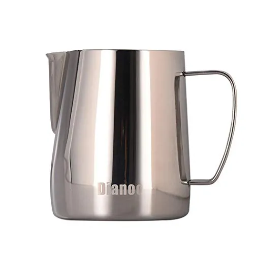 Dianoo Edelstahl Milchschäumer Schäumender Werferweißer Latte Art Tasse Für Espresso Cappuccino Kaffee 350ML