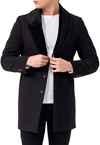Redbridge Herren Jacke Trenchcoat Mantel Schwarz L