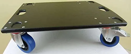 ADAM Hall Schwerlast Rollbrett 720 kg Tragkraft, 18 mm Multiplex, 100 mm Rollen (mit/ohne Bremse), Transportroller Möbelhund Möbelroller (GR-2 = 63 x 48 x 15 cm, 100 mm LENK/BREMS)