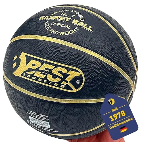 BEST SPORTING Basketball Größe 7 – Grip-Oberfläche & offiziellem Gewicht – unterschiedliche Designs, unaufgepumpt, Outdoor geeignet