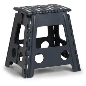 Zeller Tritthocker 13037, klappbar - Kunststoff Tritthocker, bis 150 kg belastbar, rutschhemmend und mit Tragegriff. Ideal für sicheres Erreichen höherer Stellen, platzsparend verstaut.