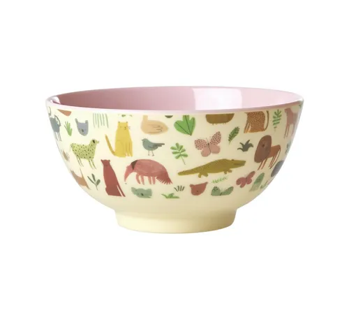 ReWu Single Geschirr-Set Rice Variante Dschungel Motiv, Melamin