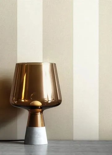 Newroom Tapete Beige Vliestapete Streifen - Streifentapete Streifen Taupe Creme Linien Textil Streifenmuster Landhaus gestreifte Tapete Textil-Optik inkl. Tapezier-Ratgeber