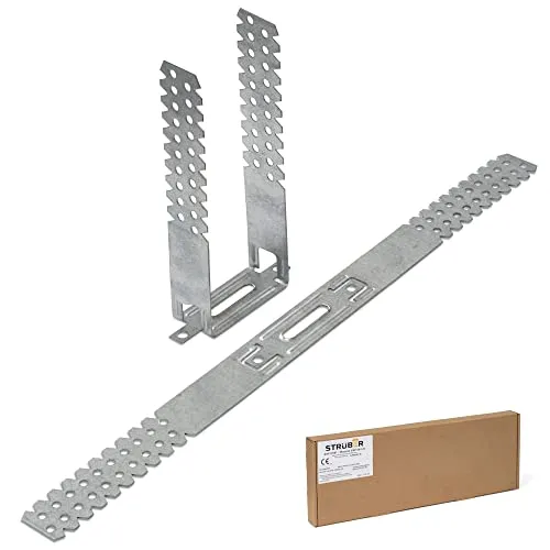 STRÜBER Direktabhänger 175 mm (100 Stück) für Trockenbau - Hochwertige Direktabhänger aus Stahlblech mit 0,40 kN Tragkraft. Ideal für die einfache Montage von abgehängten Decken und Wandbekleidungen. Minimale Abhängehöhen ab 5 mm möglich, mit großem Spielraum für Höhenausgleich.