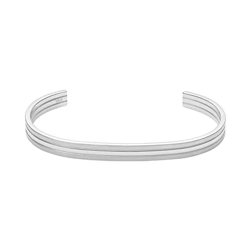 Skagen Herrenarmband SKJM0214040 aus Edelstahl - Elegantes silbernes Edelstahlarmband, polierte Oberfläche, ideal für stilbewusste Männer, Länge: 185mm, Breite: 6.3mm