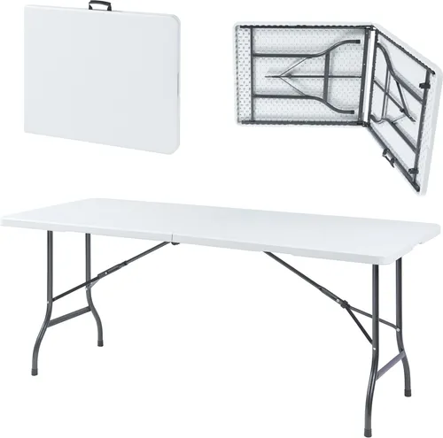 en.casa Klapptisch »Ljusnarsberg« 180 cm in weiß von en.casa