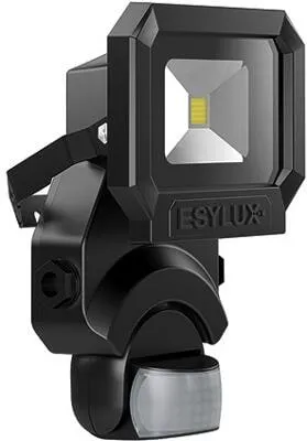 ESYLUX AFL SUN LED10W 3K sw EL10810039 - 10W LED-Außenstrahler mit Bewegungsmelder, hohe Lichtausbeute und langlebig mit 50.000 h Lebensdauer