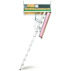 Wippro Dachbodentreppe Klimatec 160 Smart U-Wert 0,34 W(/m2K), 140x70 cm (3-teilig)
