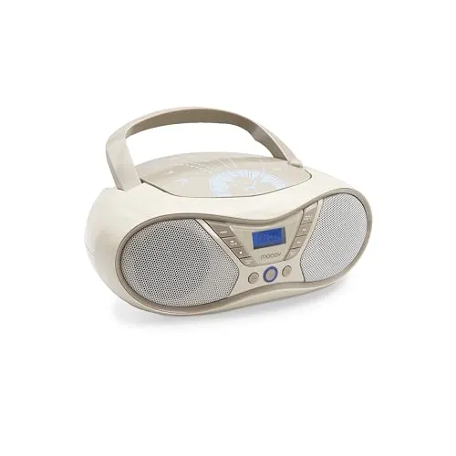 MOOOV 477403 Tragbarer CD-Player mit Radio, USB, Lautsprecher