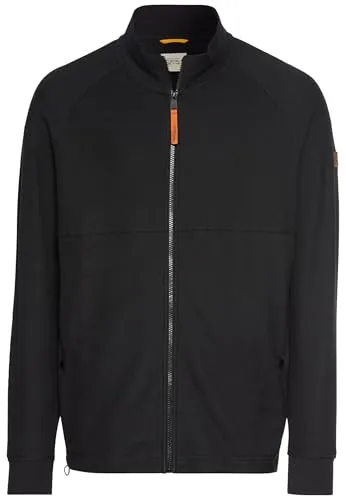 camel active Herren Sweatjacke mit Stehkragen - Schwarz, XXL - Funktionsjacke mit verstellbarem Kordelzug und praktischen Seitentaschen, ideal für Freizeit und Outdoor-Aktivitäten.