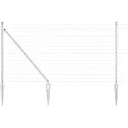 vidaXL Zaun mit Pfosten Silber 1 x 25 m Stahl - Gartenzäune: Moderner, wetterbeständiger Zaun aus hochwertigem Stahl für langlebigen Schutz und einfache Montage – ideal für Gärten und Terrassen.