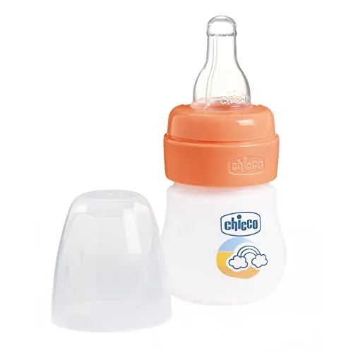 CHICCO MICRO FÜTTERUNGSFLASCHE, 60 ML, 0M+, SILIKON, ORANGE