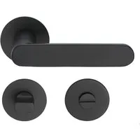 MeinTürgriff Georgetown Flachrosette schwarz matt - Hochwertige Türgriff-Rosettengarnitur aus Edelstahl, ideal für Innentüren. Mit innovativer Magnet-Unterkonstruktion für eine einfache Montage und verdeckte Befestigung.