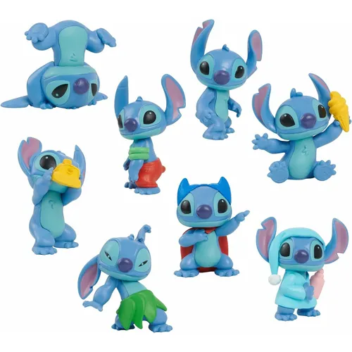 Disney Stitch Figure Set 8 Pack 5 cm - Puppen & Spielzeugfiguren – Entdecken Sie die Abenteuer mit diesem Set aus acht actiongeladenen Stitch-Figuren, perfekt für fantasievolles Spielen und eine tolle Ergänzung für jede Disney-Sammlung!