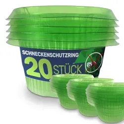 Schneckenschutzring Set – Effektive Pflanzenkragen, Menge: 20 - Praktische Schneckenschutzringe aus robustem Kunststoff zur einfachen Installation um Pflanzenstämme. Schützen Sie Ihre Pflanzen effektiv vor Schnecken und verzichten Sie auf chemische Mittel. Ideal für jeden Garten!