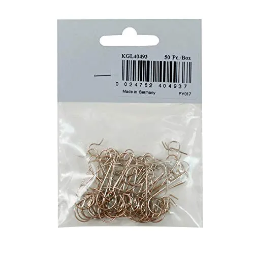 Krebs Glas Lauscha Schnellaufhänger Hellgold 50 Stück/Beutel