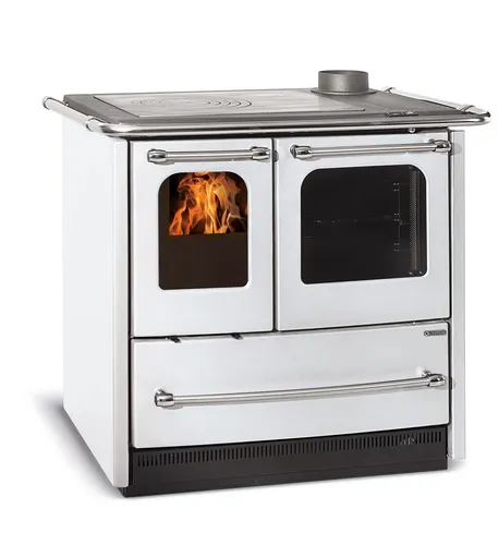 La Nordica Sovrana Easy Evo 2.0 Küchenofen 7,5 kW - Kaminöfen mit 7,5 kW Leistung, energieeffizient (A+) und modernem Design, ideal für Küche und Esszimmer, inklusive emailliertem Backrohr und Gusseisen-Kochfeld.