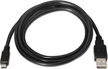 Nanocable 10.01.0503, 3 m, USB A, Micro-USB B, USB 2.0, Männlich/Männlich, Schwarz