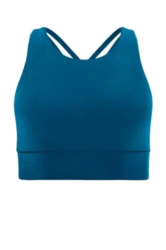 Winshape Damen Sport-BH, Teal Green, S EU - Funktionsunterwäsche, ultra weicher Sport-BH mit zuverlässigem Halt und herausnehmbaren Pads, ideal für Yoga, Pilates und Fitness.