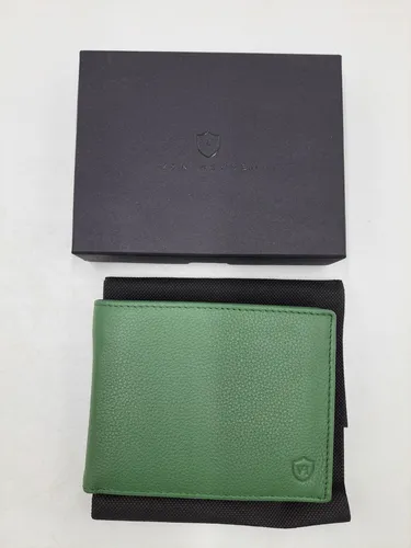VON HEESEN Leder Geldbörse RFID Schutz in grün von VON HEESEN