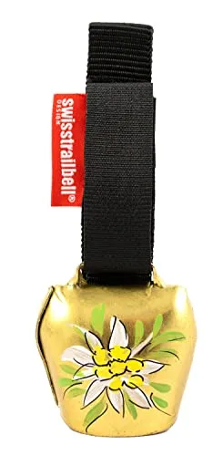 swisstrailbell® Edition Messing-Gold mit Alpen Edelweiß