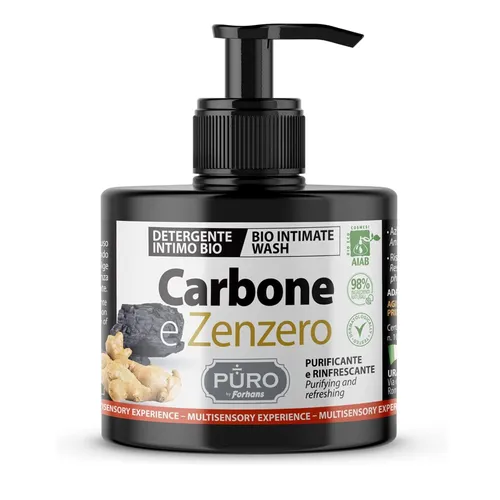 PURO BIO Intimwäsche Aktivkohle und Ingwer 250 ml