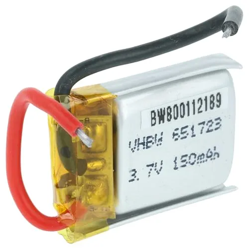 vhbw Akku Ersatz für JJRC 651723 für Modellbau (150mAh, 3,7V, Li-Polymer, 25 x 17,5 x 7,6 mm, 2 Pin Walkera)