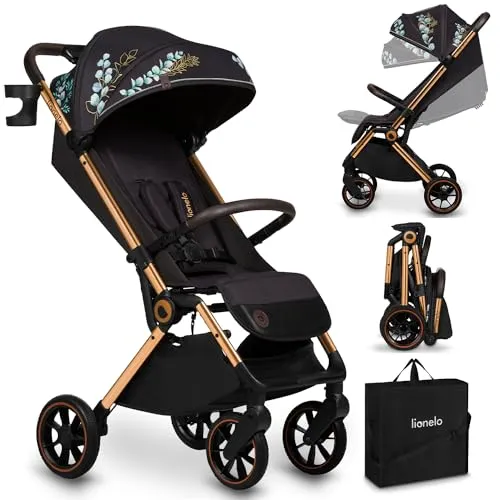 lionelo Kinder-Buggy CLOE, Alu – nur 8,2 kg, bis 22 kg, Auto-Folding - Kinderbuggy mit nur 8,2 kg, ideal für Reisen dank Auto-Folding und kompaktem Design. Ausgestattet mit UV-Schutz 50+ und robusten EVA-Rädern für maximalen Komfort.