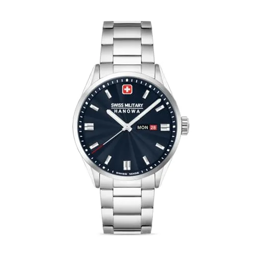 SWISS MILITARY HANOWA - ROADRUNNER MAXED - Herrenarmbanduhr - Elegante Herrenuhr mit 41 mm Edelstahlgehäuse, Saphirglas und 10 ATM wasserdicht – perfekt für Schwimmen und stilbewusste Männer.