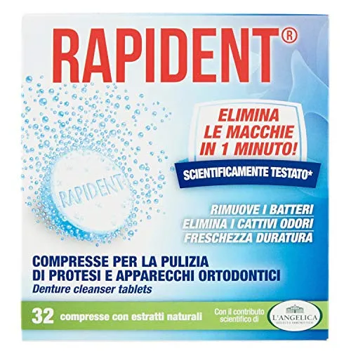 Rapident 32 Tabletten zur Reinigung von Implantaten und Prothesen