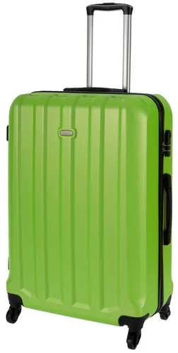 Cahoon Hartschalen-Trolley XL 102 Liter - Koffer mit 360° Laufrollen und Zahlenschloss, ideal für Reisen, bietet viel Platz und eine robuste Hartschale in ansprechendem Grün.