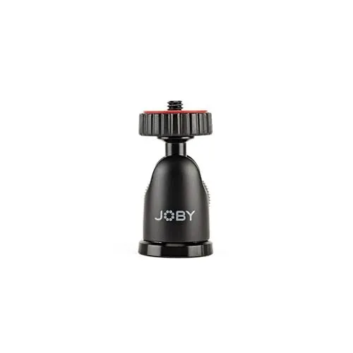 JOBY JB01512-BWW BallHead 1K - Kompakter Kugelkopf für Kompaktkameras, Traglast bis 1 kg, 360° Schwenk und 90° Neigefunktion für optimale Ausrichtung