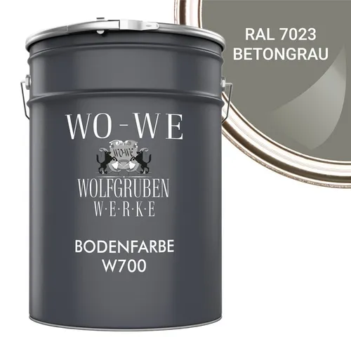 WO-WE Bodenversiegelung Betonfarbe Bodenfarbe Bodenbeschichtung W700, 1-10L, Seidenglänzend