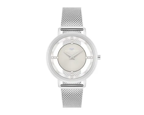 Rhodenwald & Söhne Damen Uhr mit Edelstahl Armband - Armbanduhren für Damen: Hochwertige analoge Uhr mit Japan Quarzwerk, edlem Edelstahl-Gehäuse und Kristallverzierung für einen glamourösen Look.