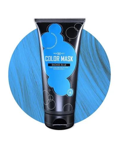 Haarmaske Headshot Color Mask Haarmaske Badass Blue (200 ml), Packung, mischbar, ammoniakfrei & frei von schädlichen Stoffen
