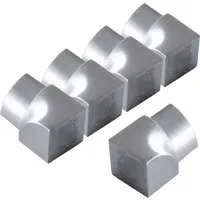 Dalsys 5x Inneneck für Fliesenschiene 12,5mm Edelstahl - Dämmstoffe: Schütze Fliesenkanten mit langlebigem, rostfreiem Edelstahl-Inneneck, ideal für Feuchträume und einfache Montage.