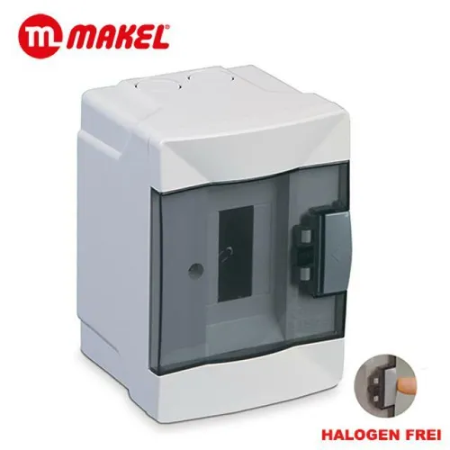 Sicherungskasten 1 Reihig für 2 Module Aufputz IP40 Verteiler AP Transparent