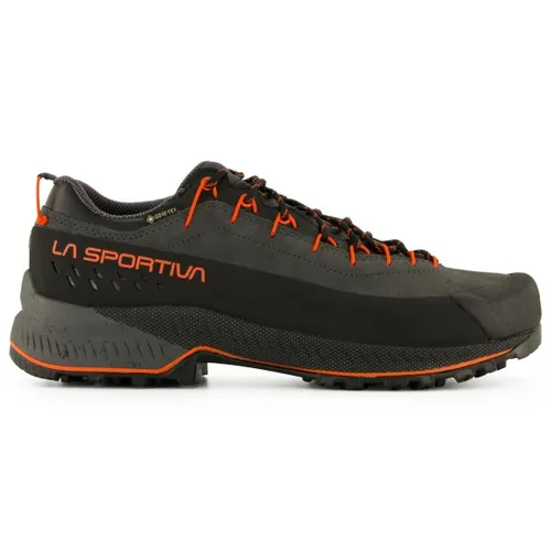 La Sportiva TX4 Evo GTX - Robuste Approachschuhe in Schwarz, EU 47 - Wasserdichte Approachschuhe aus Leder mit GORE-TEX, ideal für Wandern und Klettersteige. Mit Vibram-Sohle und Geröllschutz für optimalen Grip.