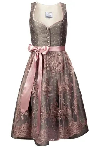 Edelnice Designer Midi Dirndl Claire in grau von Edelnice Trachtenmode