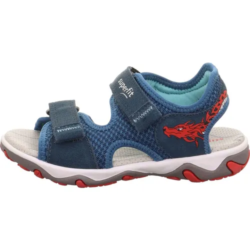 Superfit Mike 3.0 Sandale, Blau/Rot 8020, 26 EU - Wanderschuhe mit chromfrei gegerbter Lederinnensohle und atmungsaktivem Textilfutter für ein optimales Fußklima. 2 Klettverschlüsse sorgen für perfekten Halt und Passform.