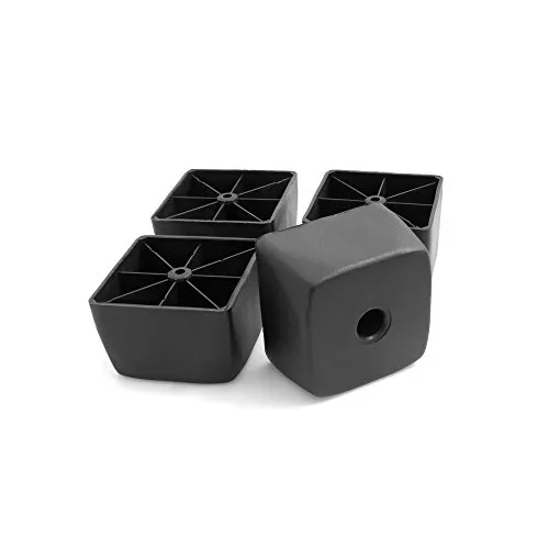 Design61 4er Set Kunststoff-Möbelgleiter Möbeluntersetzer Sofa Sessel zum Anschrauben Kunststoff Möbelgleiter B 70 x H 45 mm schwarz