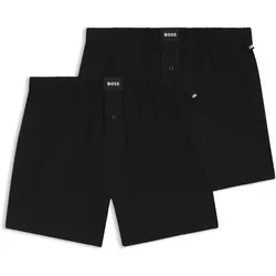 BOSS Herren Boxershorts, Größe L, Schwarz - Herrenunterhosen aus hochwertigem Jersey, 95% Baumwolle und 5% Elasthan für optimalen Tragekomfort und perfekte Passform.