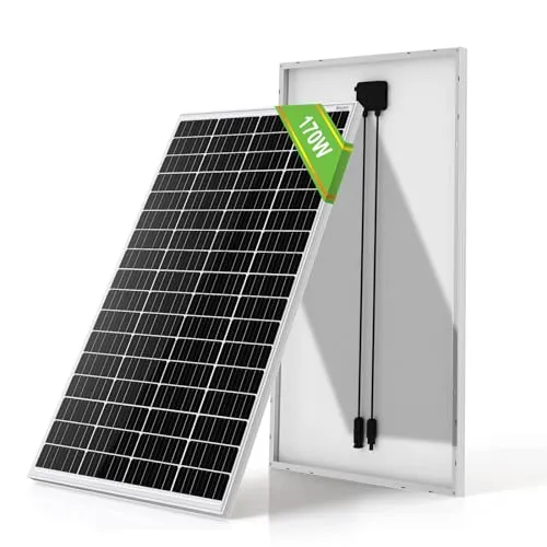 ECO-WORTHY Monokristallines Solarmodul, 170W Solarpanel 12V Ideal zum Laden von 12V Batterien für Wohnwagen, Garten, Wohnmobil, Boot und Hausdach