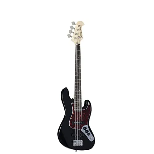 J & D JB Mini Black 4-Saiter E-Bass - Gitarren – Agiler Shortscale Bass mit 29
