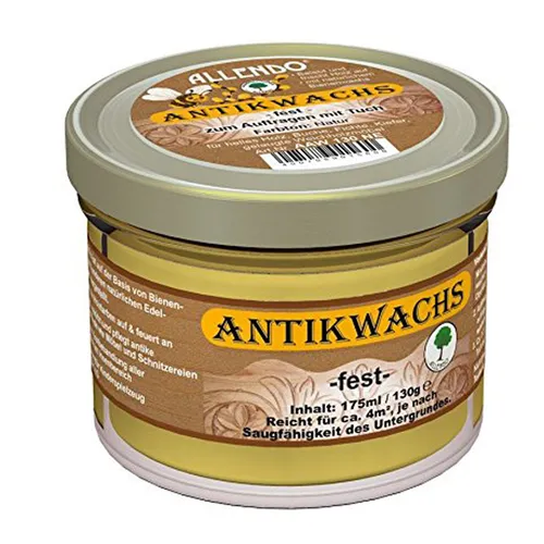 Allendo Antikwachs fest farblos Auf Basis von Bienenwachs Glas 130g