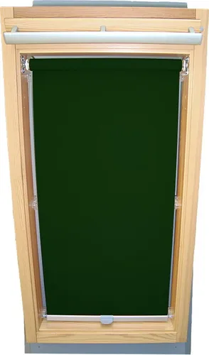 Rollo für VELUX Dachfenster Sichtschutz mit Haltekrallen GGL/GPL/GHL/GGU/GPU - C02 - dunkelgrün