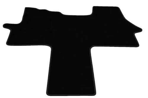 Mertex Automatte Autoteppich kompatibel mit Ducato Jumper II Boxer II 250 seit Bj. 2006 Premium schwarz 1614-P-S (anthrazit, Fahrerhausteppich)