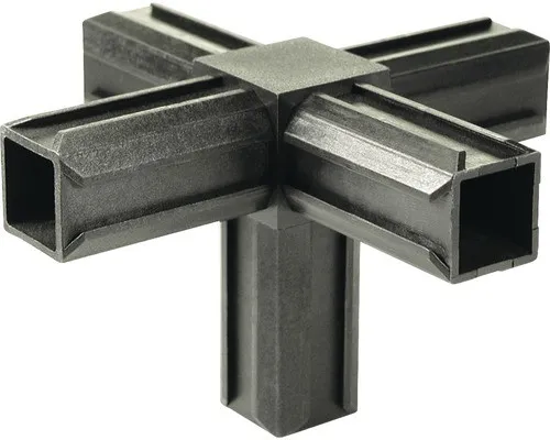 Produktbild XD-Rohrverbinder Kreuzstück mit rechwinkeligem Abgang für Vierkantrohre 20x20x1,
